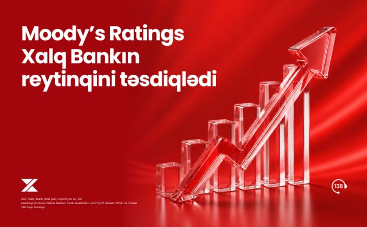 Moody’s Ratings Xalq Bankın 2025-ci il üzrə reytinqini təsdiqlədi